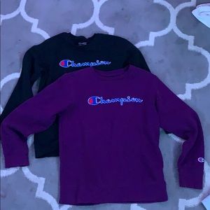 two champion crew necks